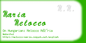 maria melocco business card